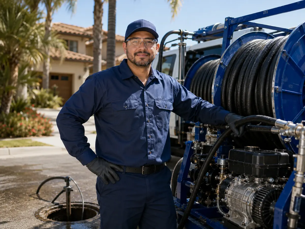 Hydro jet sewer cleaning in San Pedro
