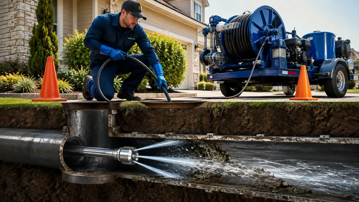 Main Sewer Line Hydro Jet Cleaning in San Pedro