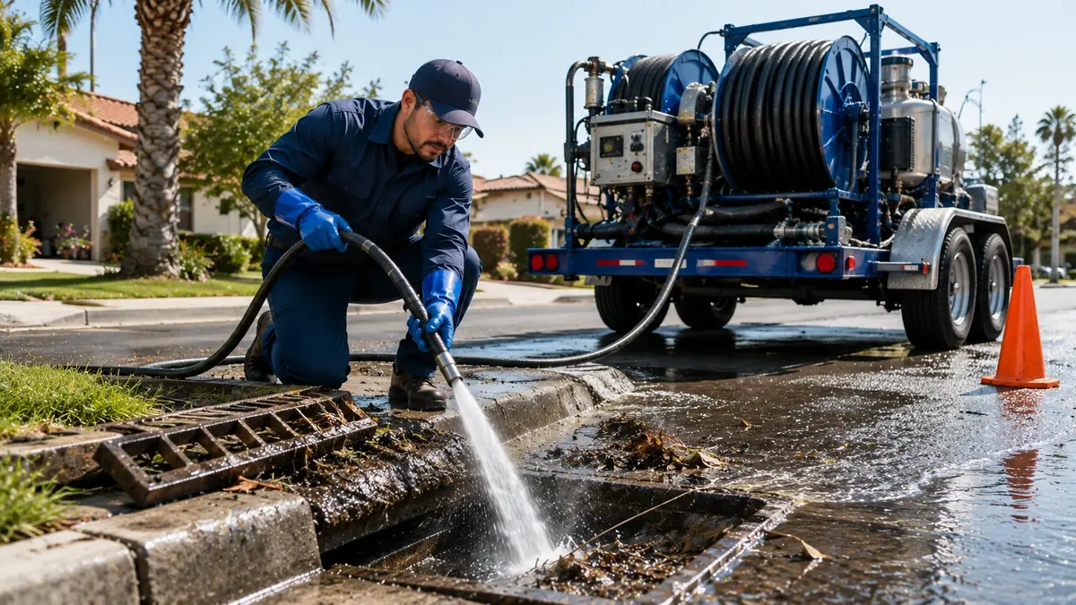 Storm Drain Hydro Jet Cleaning in San Pedro