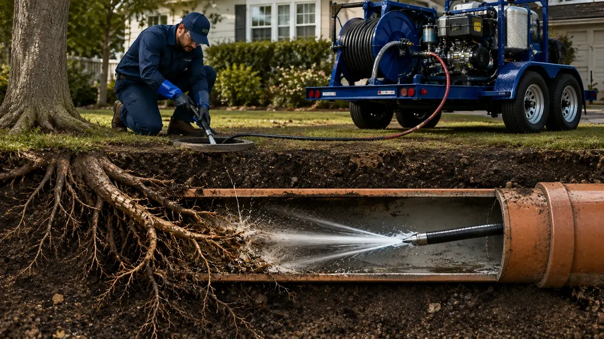 Tree Root Removal with Hydro Jetting in San Pedro